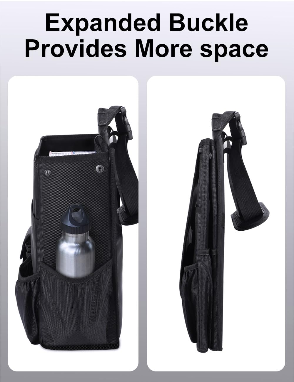 Smof Car Organizer for Front Seat - Hanging Car Seat Storage Organizer for Office/Kids/Truck,Multiple Pockets Car Seat Organizer with Separately Pokect for Laptop, Cup Holde & Travel Accessories