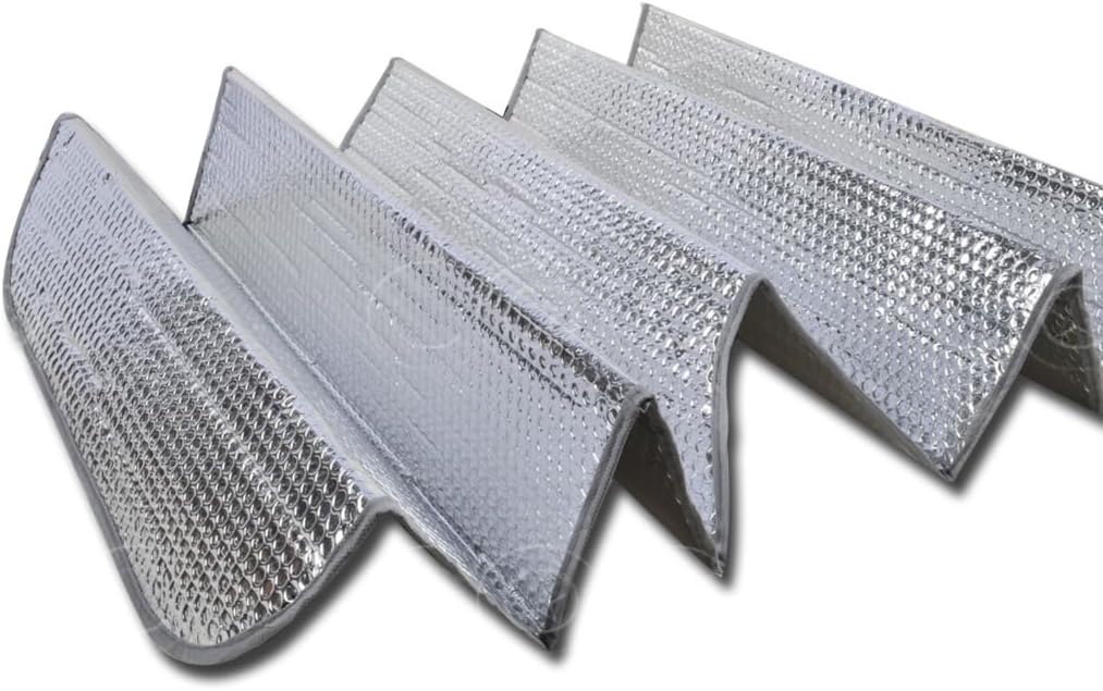 BDK Car Windshield Sun Shade - Standard Size Windshield Sun Shade Accordion Folding Style for Front Windshield - Heatshield Sunshade for Truck, SUV, & Van Car Window Shades Front Windshield - 57 x 24