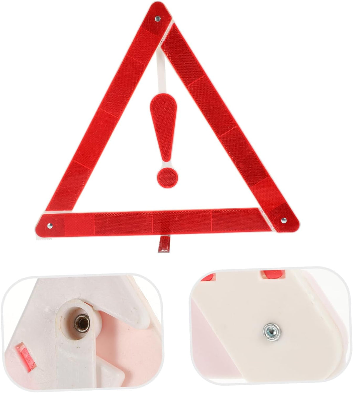 2Pcs Car Warning Triangle Sign Portable Plastic Safety Tripod