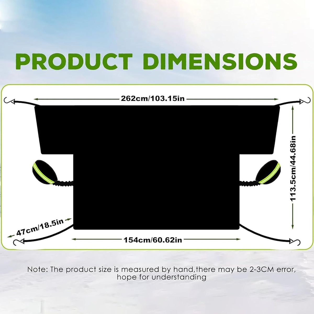 Car Windshield Cover for Honda Pilot 2002-2026 YF/YH, Magnetic Windshield Snow Covers Against Frost Ice and Snow Windshield Frost Cover with Side Window and Rearview Mirror Protector