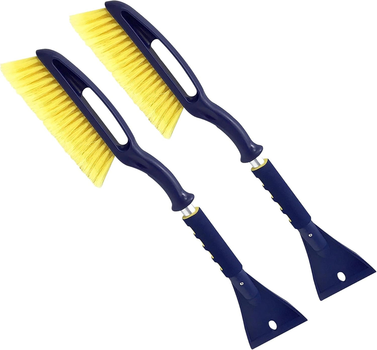 Michelin Snow Brush for Car Windshield (Pack of 2) – 25" Heavy Duty Snow Remover with Ice Scraper, Ergonomic Foam Grip, Power Scraping Handle, Lightweight Aluminum Shaft for Car, SUV, Truck, Van