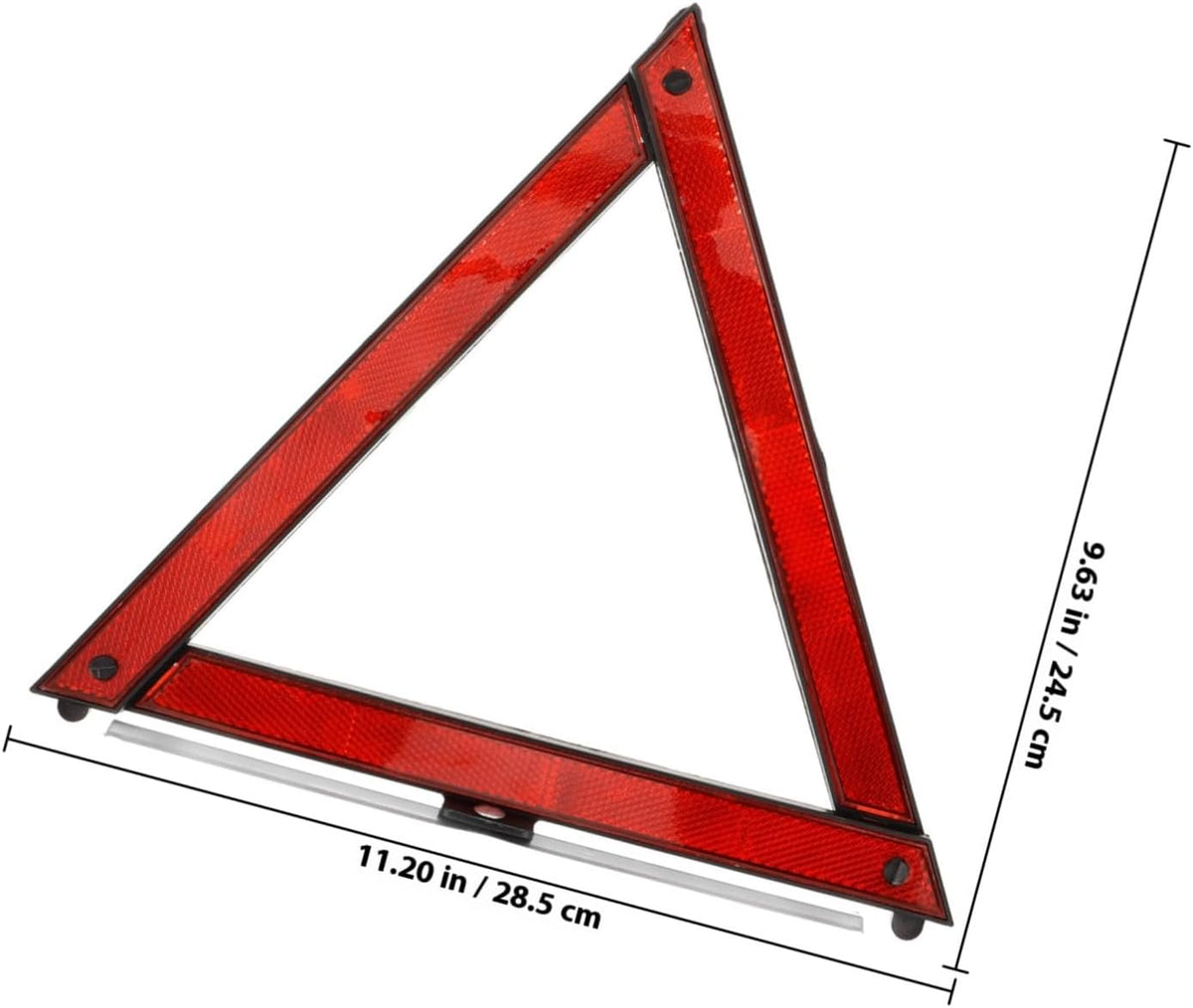 3pcs Reflective Road Safety Triangles Foldable Emergency Warning Triangles for Car Breakdown with Portable Foldable Design, Roadside Traffic Safety Markers