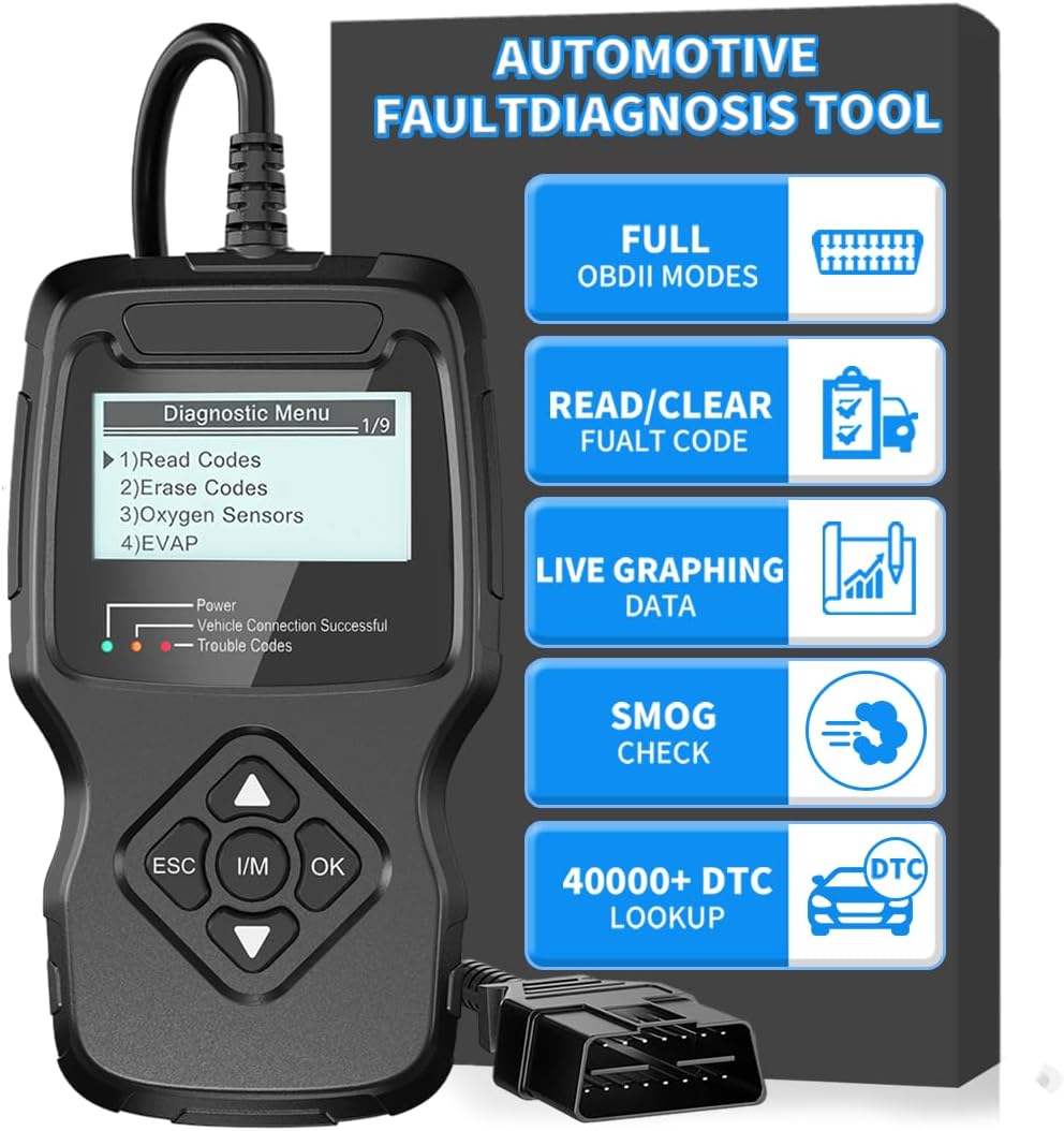 Car OBD2 Scanner, FIRSTOOL OBD2 Scanner Diagnostic Code Reader Tool with I/M Readiness, Battery Tester, Check Engine Light with Reset, OBDII/EOBD Car Diagnostic Scanner for All Vehicles After 1996