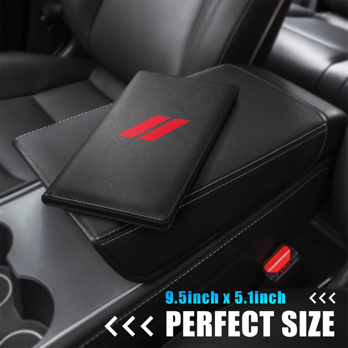 Leather Car Registration and Insurance Cards Holder Compatible with Dodge Challenger Charger SRT RAM Auto Accessories, Vehicle Glove Box Car Organizer with Magnetic Shut, Documents License