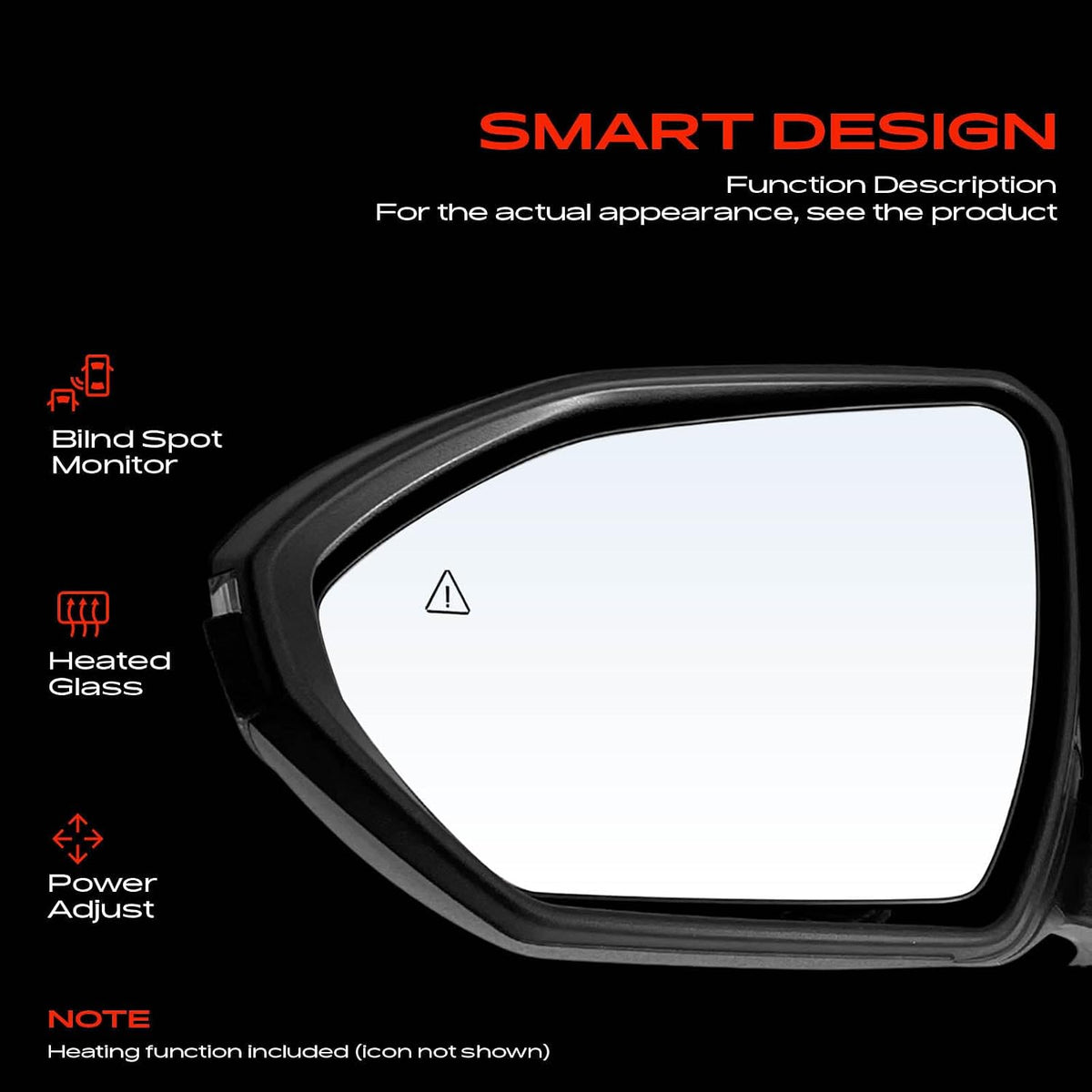 A-Premium Driver Side Power Door Mirror Compatible with Hyundai