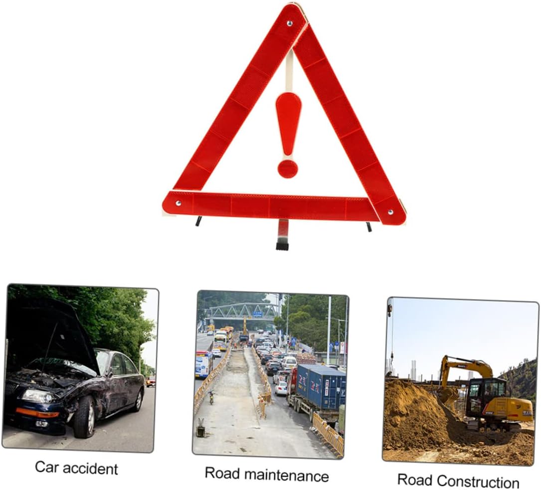 Foldable Reflective Warning Triangle Safety Sign for Car Road Use