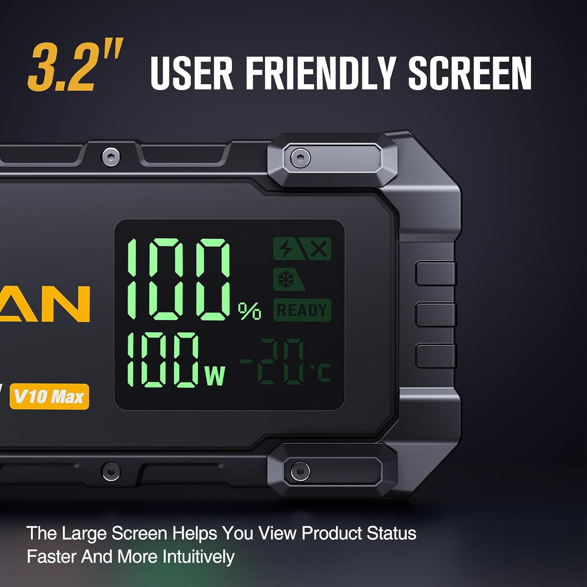 VTOMAN V10 Max Portable Jump Starter with 100W Bi-Directional Fast Charger