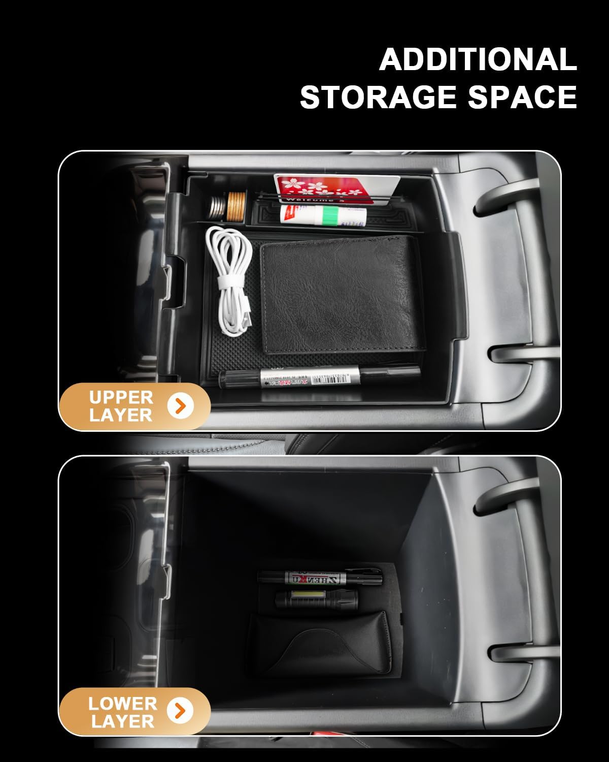 2026 Tucson Center Console Organizer - For 2025-2026 Hyundai Tucson(Limited)/Tucson Hybrid(Blue/SEL Convenience/N Line/Limited) Armrest Box Storage - ONLY Fit 2025-2026 Tucson With Electronic Shift