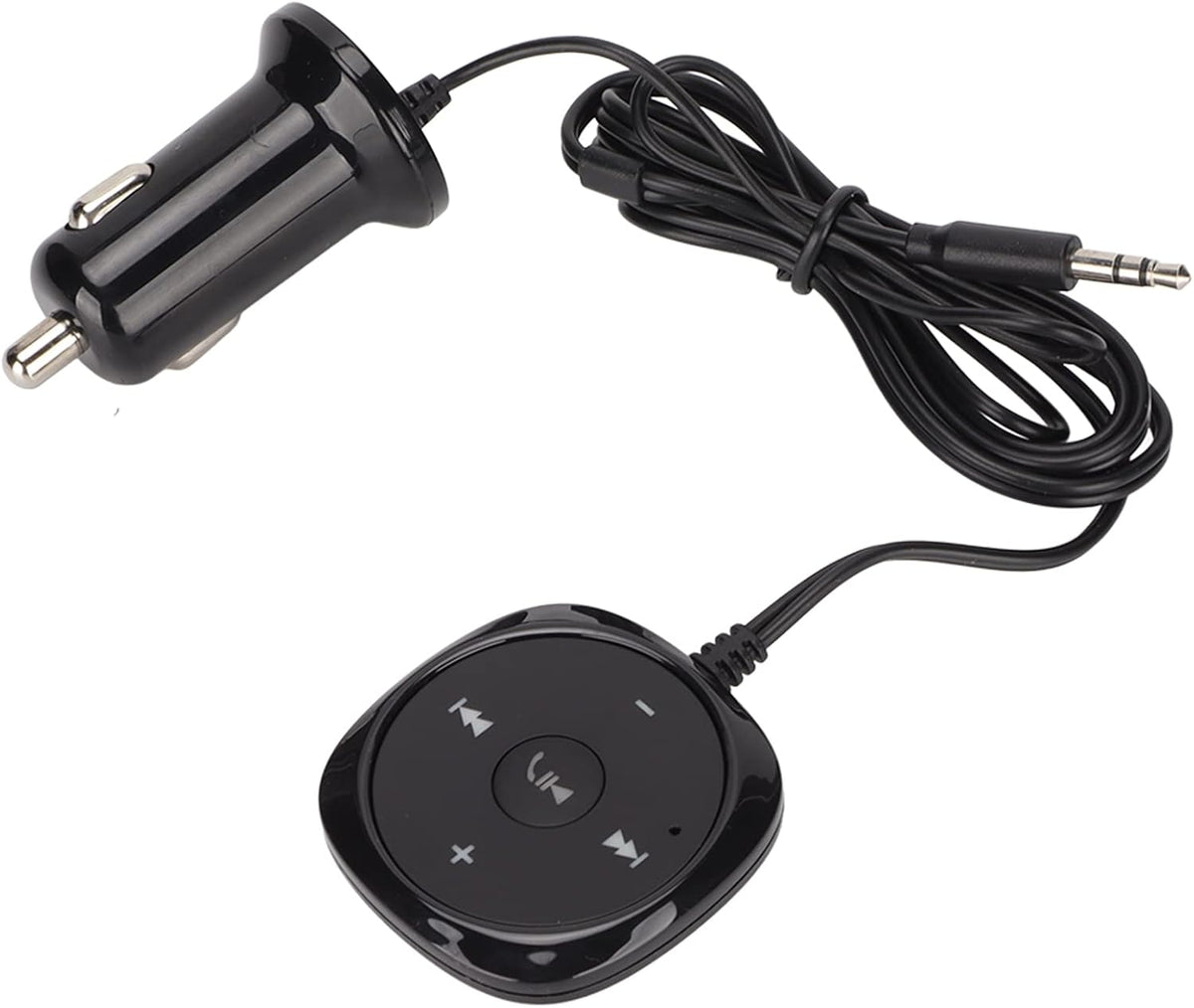 Sanpyl Car Bluetooth 5.0 Adapter, Handsfree Calling & Audio Receiver, 5V 2.1A USB Charging Port, 3.5mm AUX Input for Cars