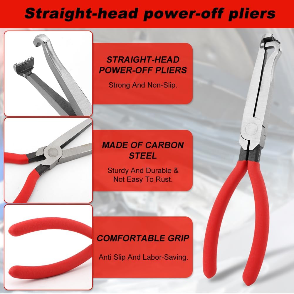 4 Pieces Electrical Disconnect Pliers for Cars, Electrical Connector Separator Tool and Automotive Connector Disconnect Pliers - with Storage Case