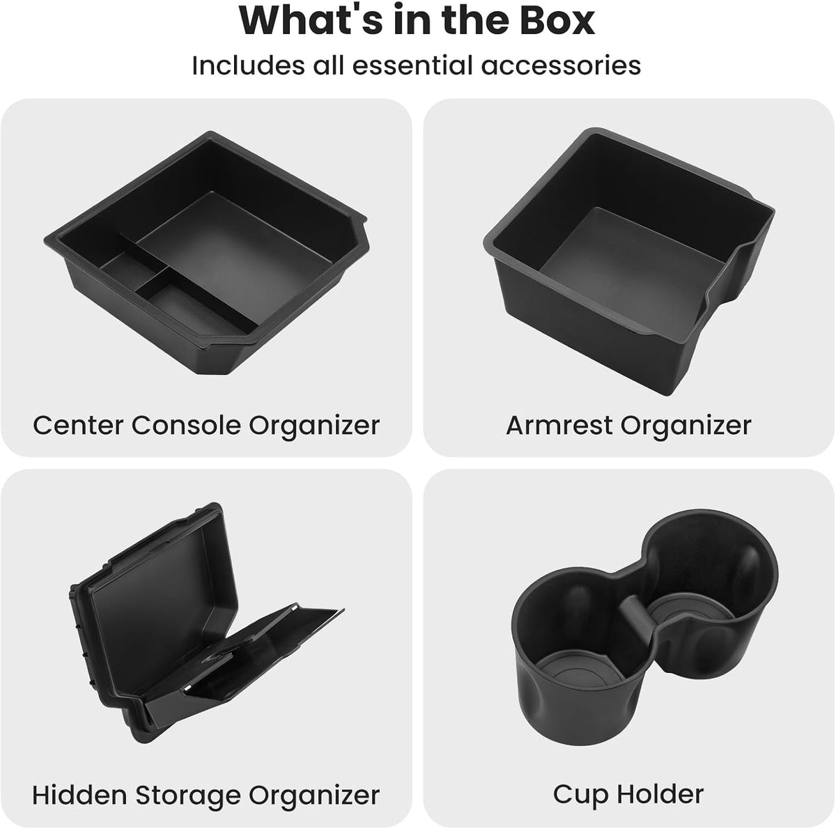 Center Console Organizer for Model Y Juniper 25-26 Model 3 Highland 24-25