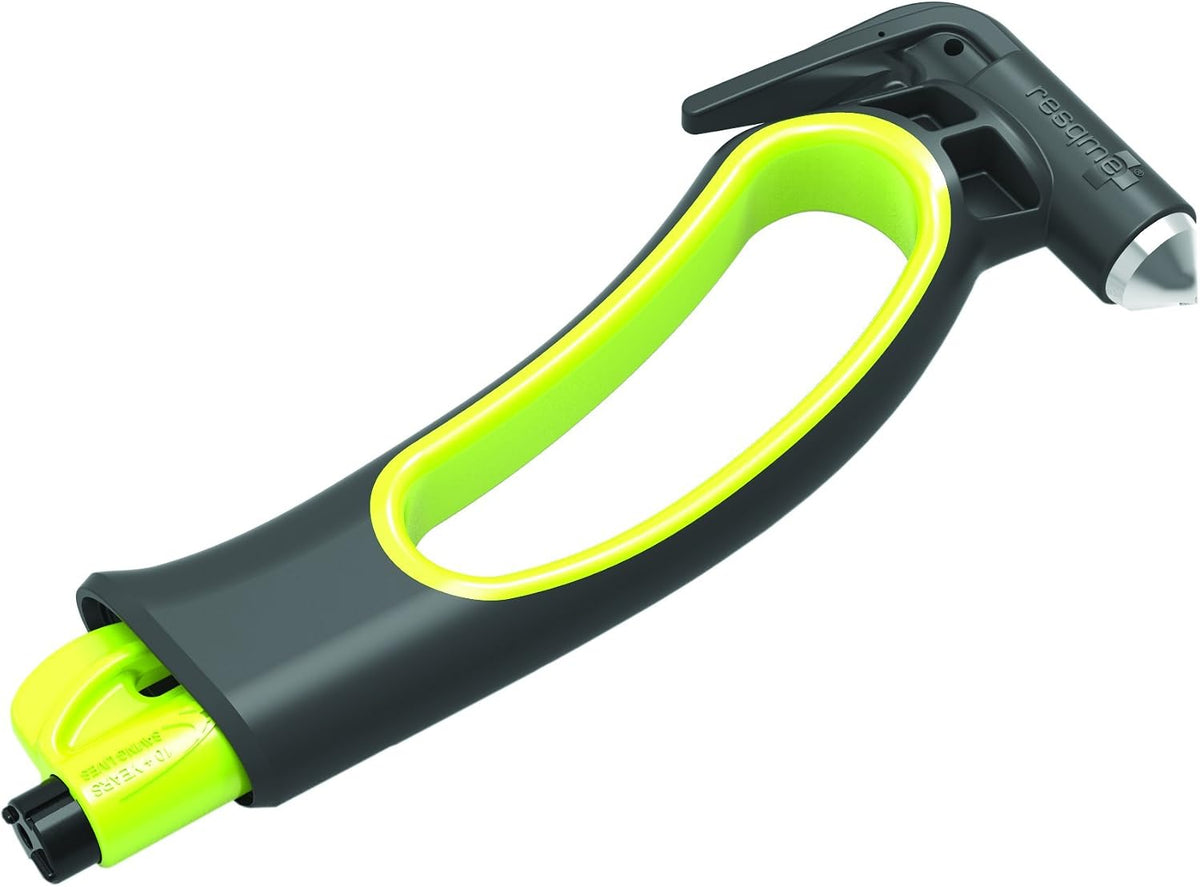 Resqhammer, Ultimate Safety Hammer, Seat Belt Cutter and Window Breaker, Emergency Family Car Escape Tool, Portable and Compact, Charcoal