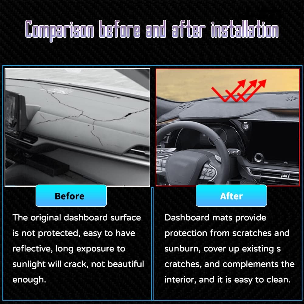 Flannel Dashboard Mat for Lexus RX 350/350h/450h+/500h 2023,No HUD
