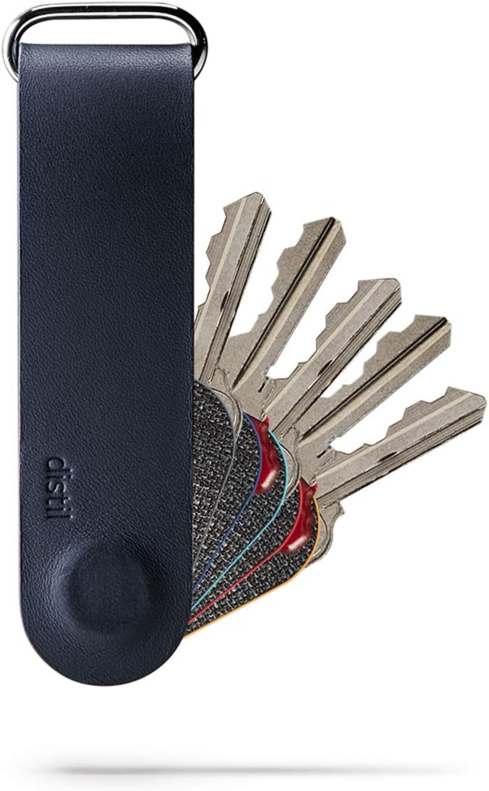 Distil Union Ferris KeyLoop Key Organizer | Includes Leather Cover, 5 KeyMods, & FobRing | Holds up to 6 Keys + Car Key