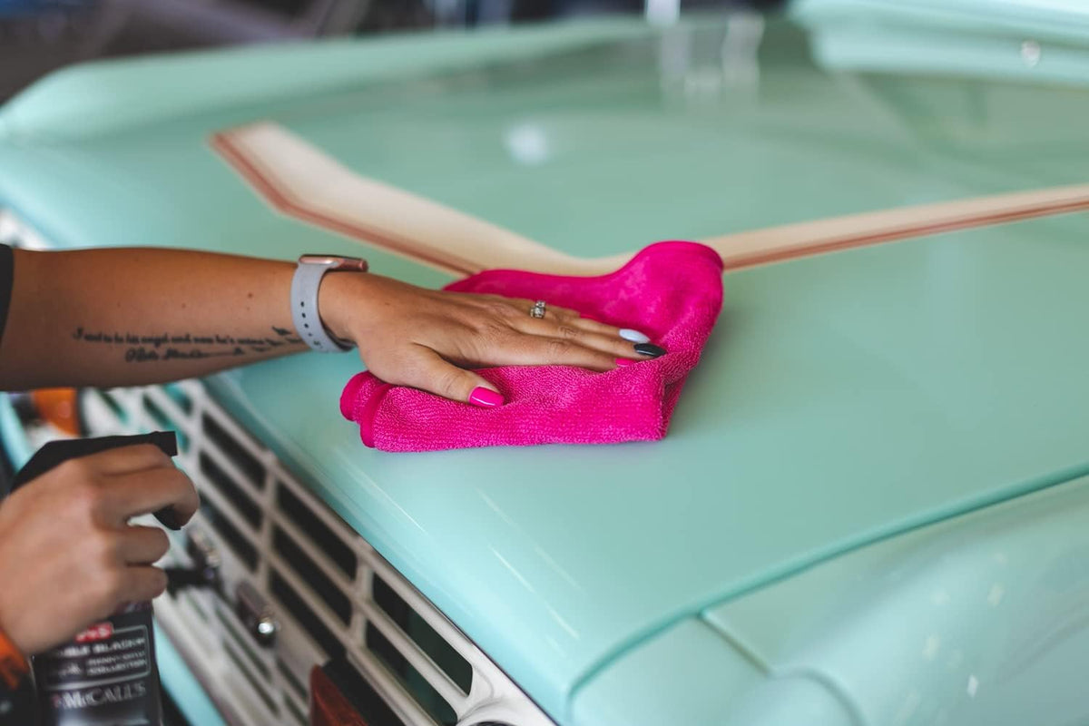 The Rag Company - Premium FTW Microfiber Cleaning Towels for Glass, Windows, Mirrors, Polished Surfaces - Streak-Free, Scratchless, 16" x16”, Pink, 3-Pack