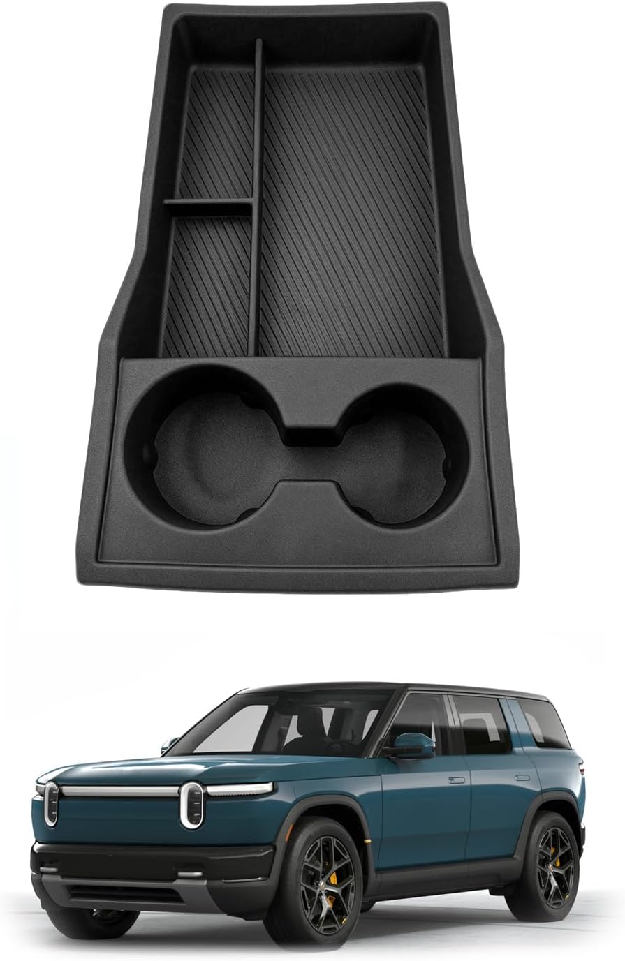 for 2027 Rivian R2 Rear Seat Cup Holder Insert for Rivian R2 Standard/Premium/Performance Cupholder Expander Anti-Spill Drink Holder for Rivian R2 Accessories