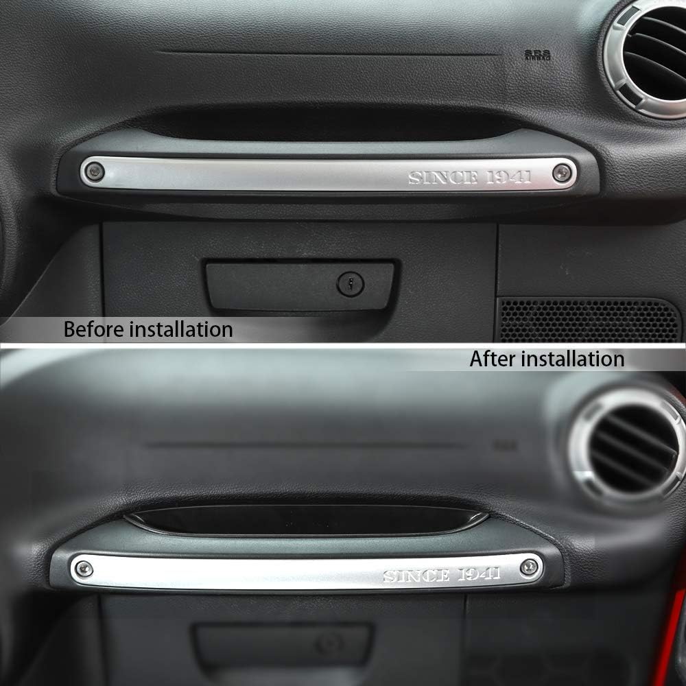Voodonala for Jeep JK JKU 2011-2018 GrabTray Passenger Storage Tray Organizer Grab Handle Storage Box for 2011-2018 Jeep Wrangler JK & Unlimited Black