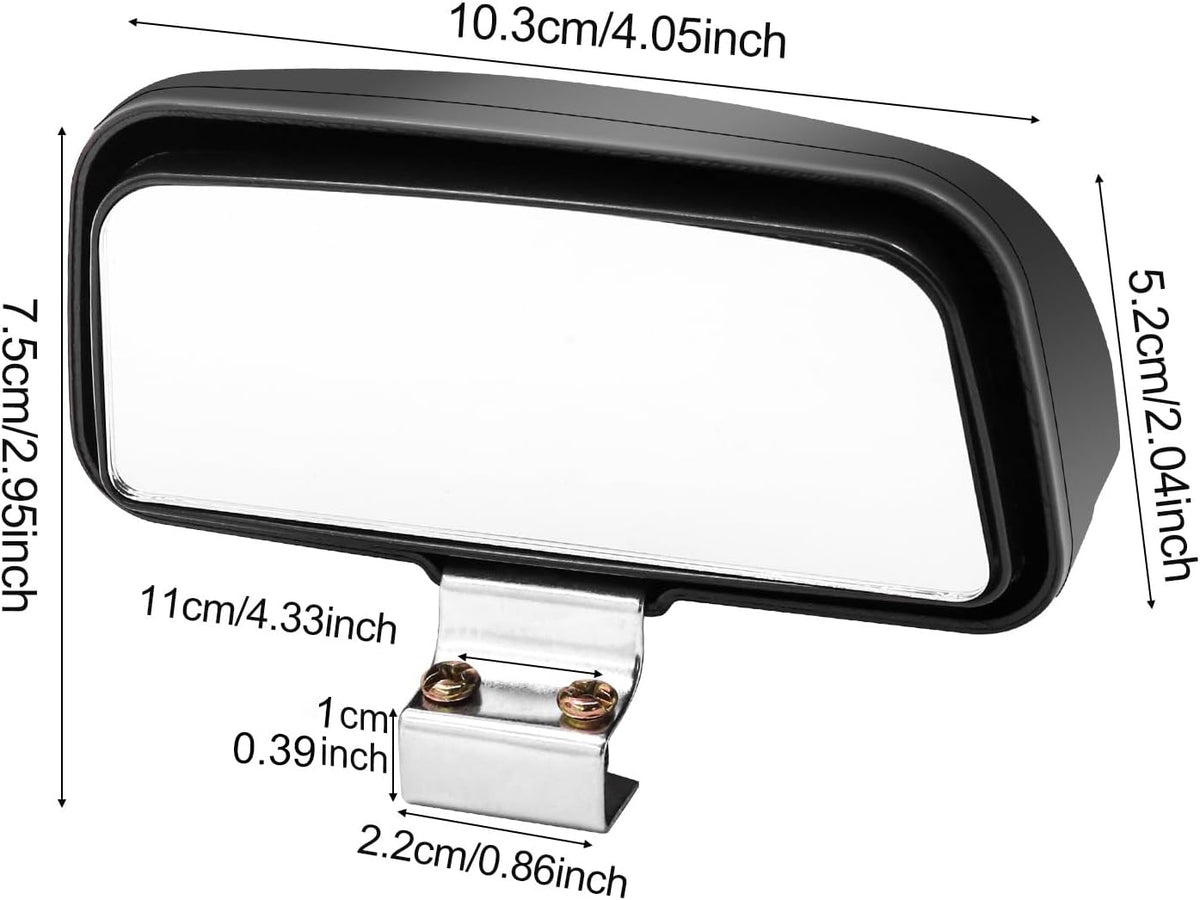 Rearview mirror blind spot mirro, Car Blind Spot Side Mirror, Rear View Auxiliary Blind Spot Mirror, Adjustable Blindspot Convex Wide Angle Side Rearview Mirror With fixing With most Car 2pcs
