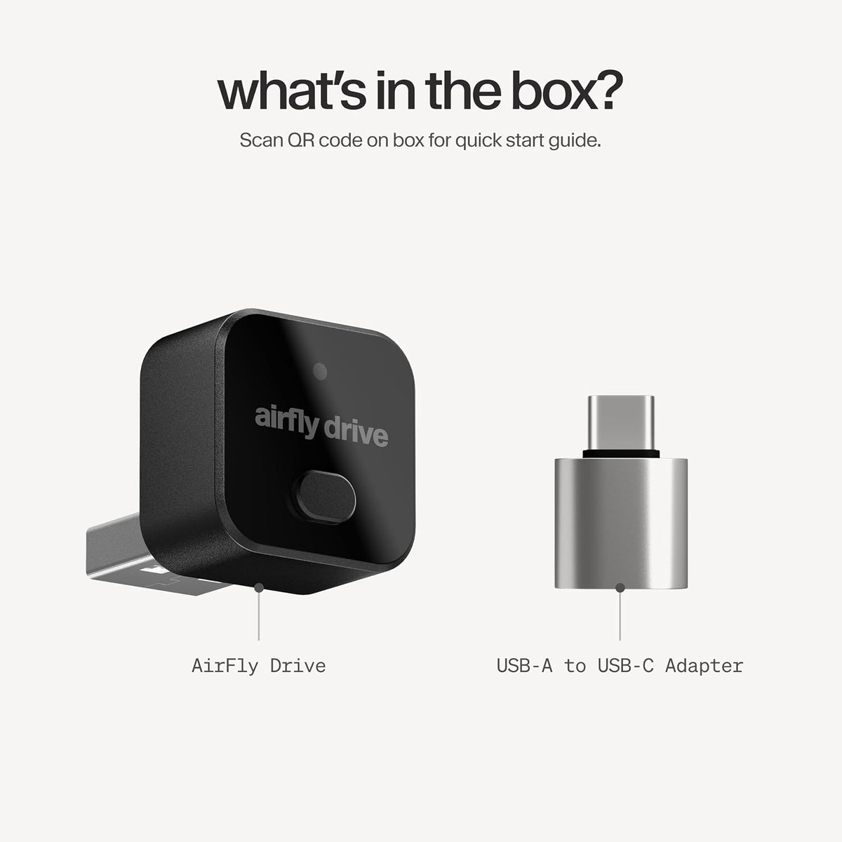 Twelve South AirFly Drive Wireless CarPlay & Android Auto Adapter, Black