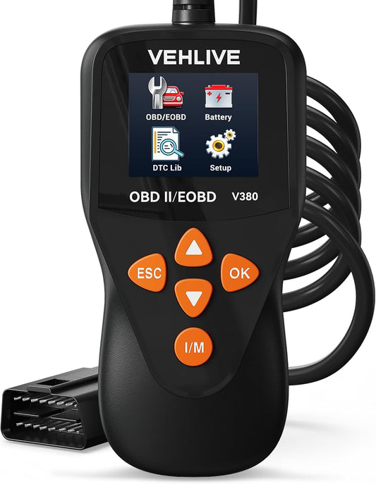 V380 OBD2 Scanner for Check Engine Light, Color Display Car Code Reader