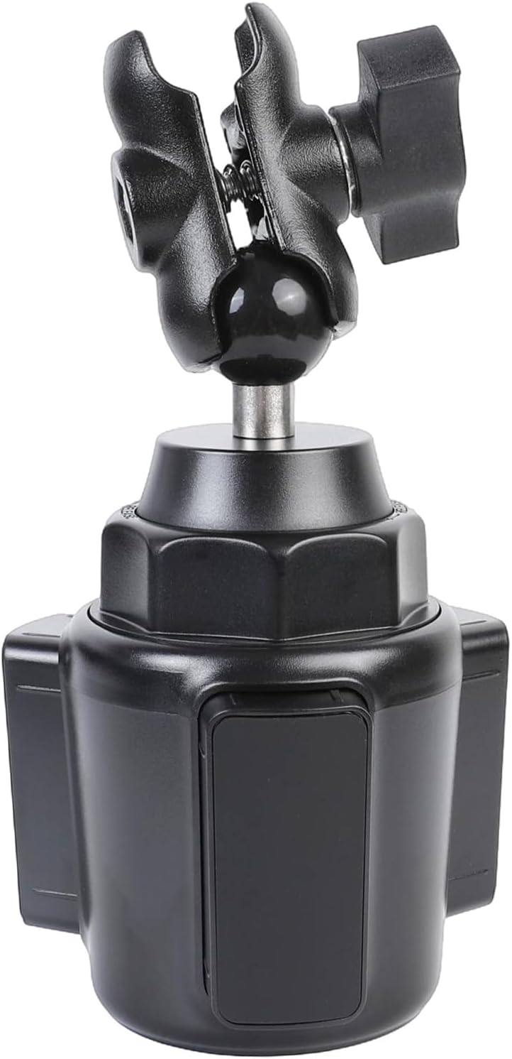 1" Ball Cup Holder Mount Base with Aluminum Long Double Socket Arm