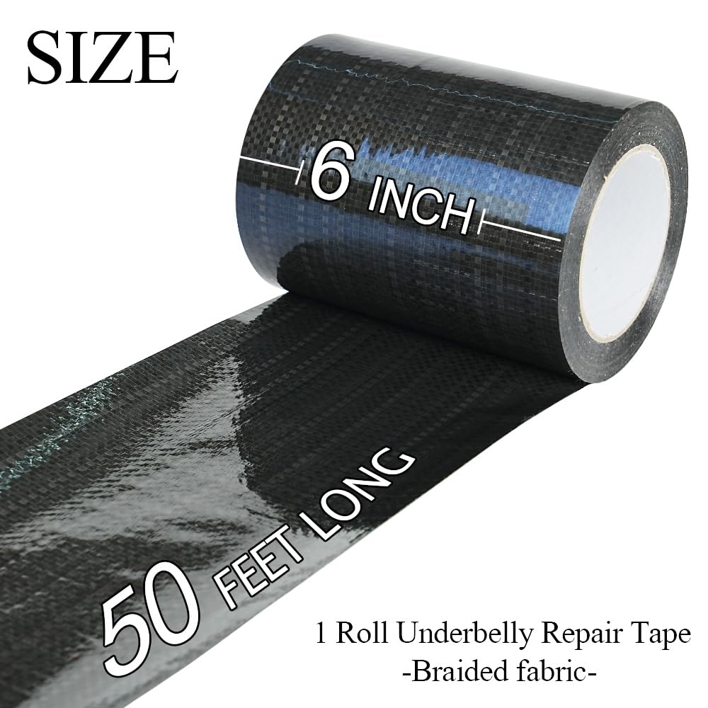 CHUANGSEED Underbelly Tape 6 Inch x 50 Feet - Heavy Duty Automotive Underbody Repair Tape, Waterproof & Durable, Perfect for Car, Truck, Boat & RV Protection, Weather-Resistant, Easy to Apply