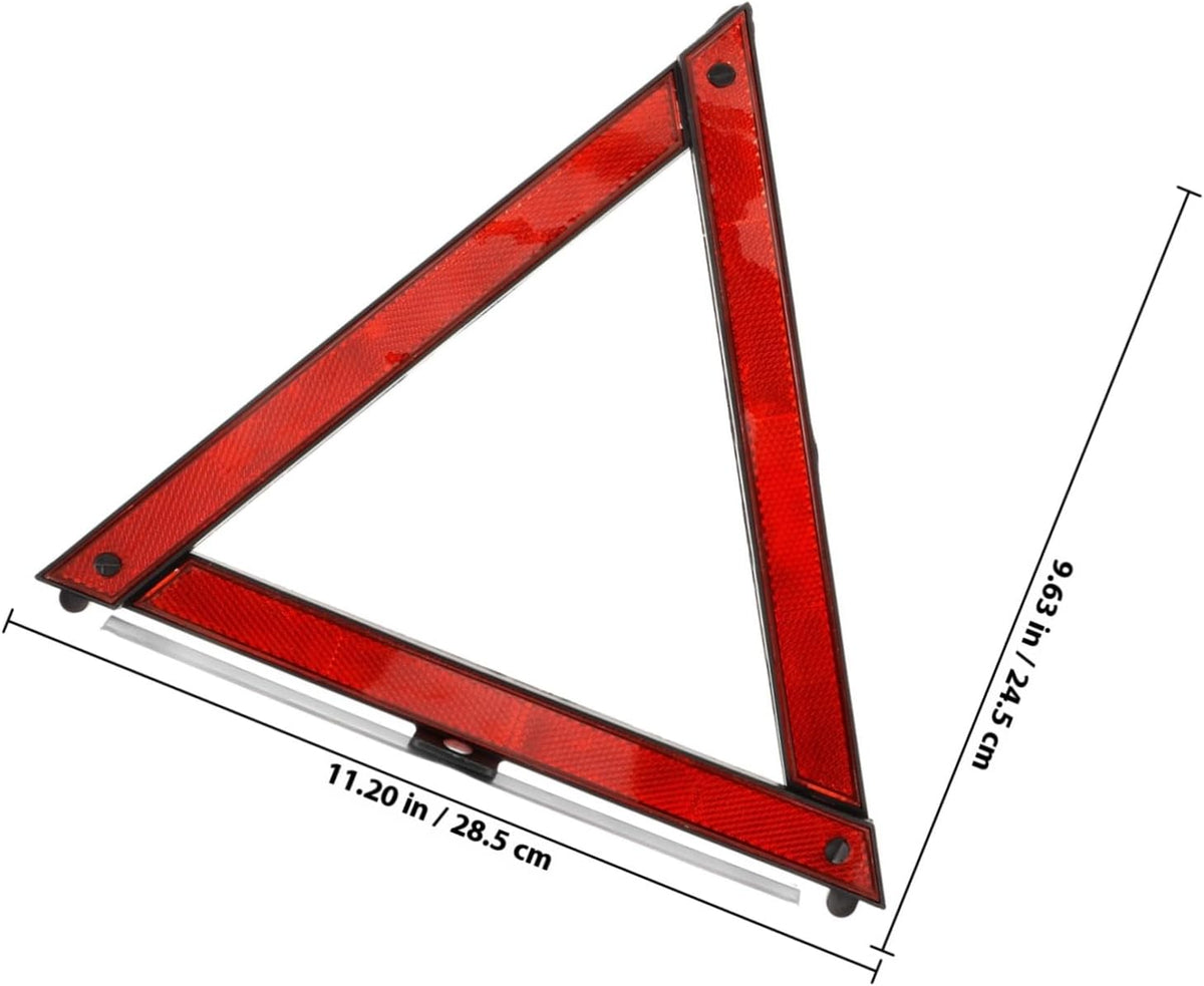 Yardwe 3pcs Reflective Triangle Frame Reflector Safety Warning Triangles for Vehicles, Portable Abs Material with High Reflectivity, for Emergency Situations and Road Parking
