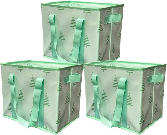 DURASACK Grocery Tote 3-Pack All-Purpose Collapsible Totes with Handles Kitchen Reusable Grocery Bags