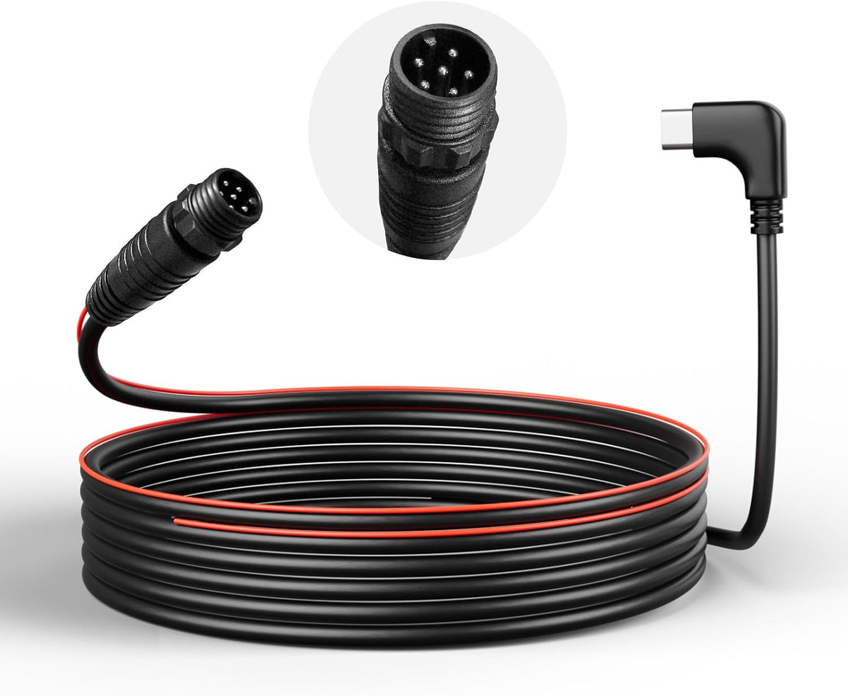 WOLFBOX 2.5K HDR IP67 Rear Camera, 21.3ft Threaded 6-Pin, G900 PRO/TriPro