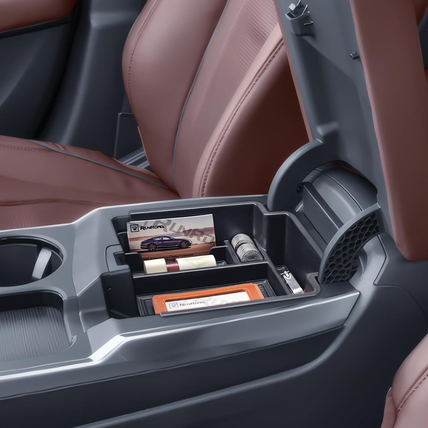 RUNROAD Center Console Organizer Tray Compatible with 2025 2026 Acura RDX Accessories, Insert Armrest Storage Box For Acura RDX Middle Console Tray Interior Accessories Coin Holder