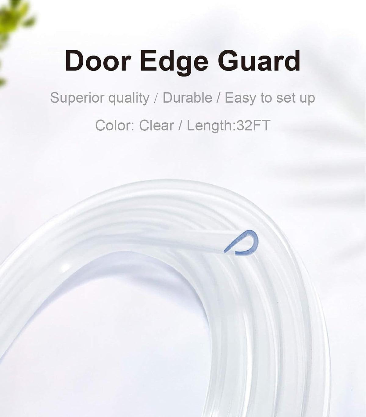 Car Door Edge Guards Clear, 32Ft Rubber Seal Protector U Shape Edge Trim Car Door Edge Protection Fit for Most Car