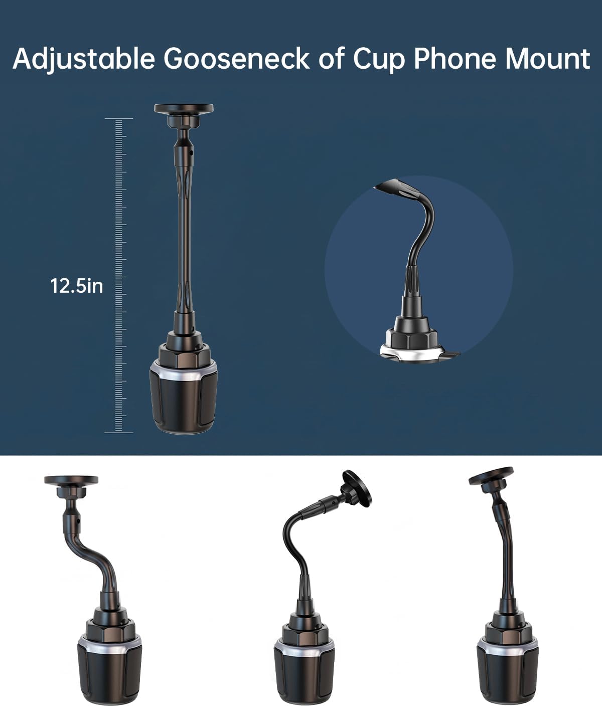 for Round Car Cup Holder Phone Holder MagSafe with Metal Holder