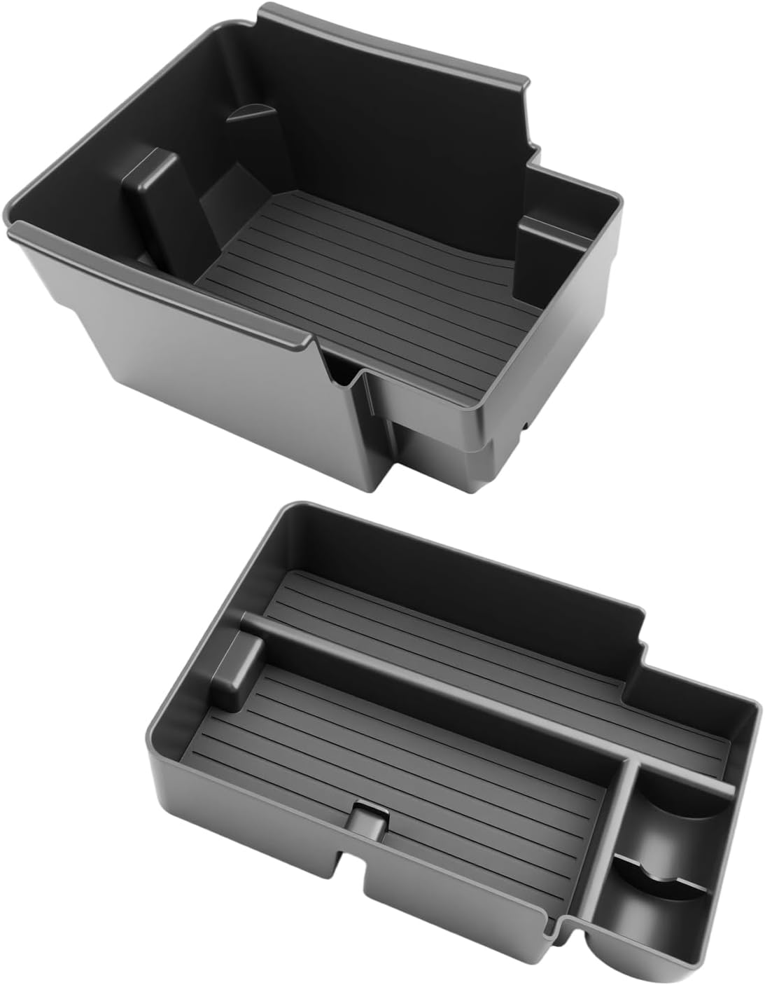 SKTU 2Pack for 2026 Jeep Cherokee Center Console Organizer 2026+ Cherokee (Base/Laredo/Limited/Overland) Double Layers Console Tray Jeep Cherokee 2026 Accessories Tray with Sunglasses and Coin Holder
