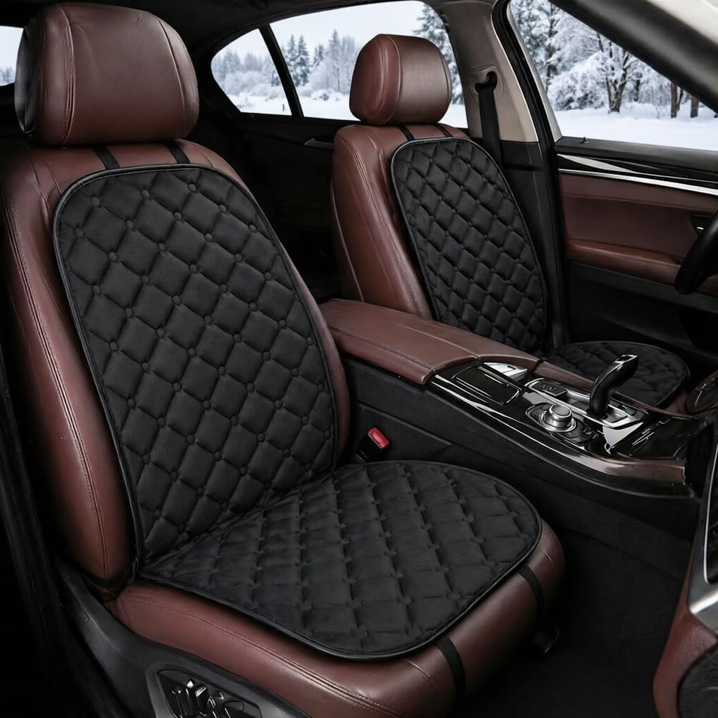 Car Seat Cushion for Comfort and Lumbar Support, Plush Fleece Universal Fit for Car Truck SUV
