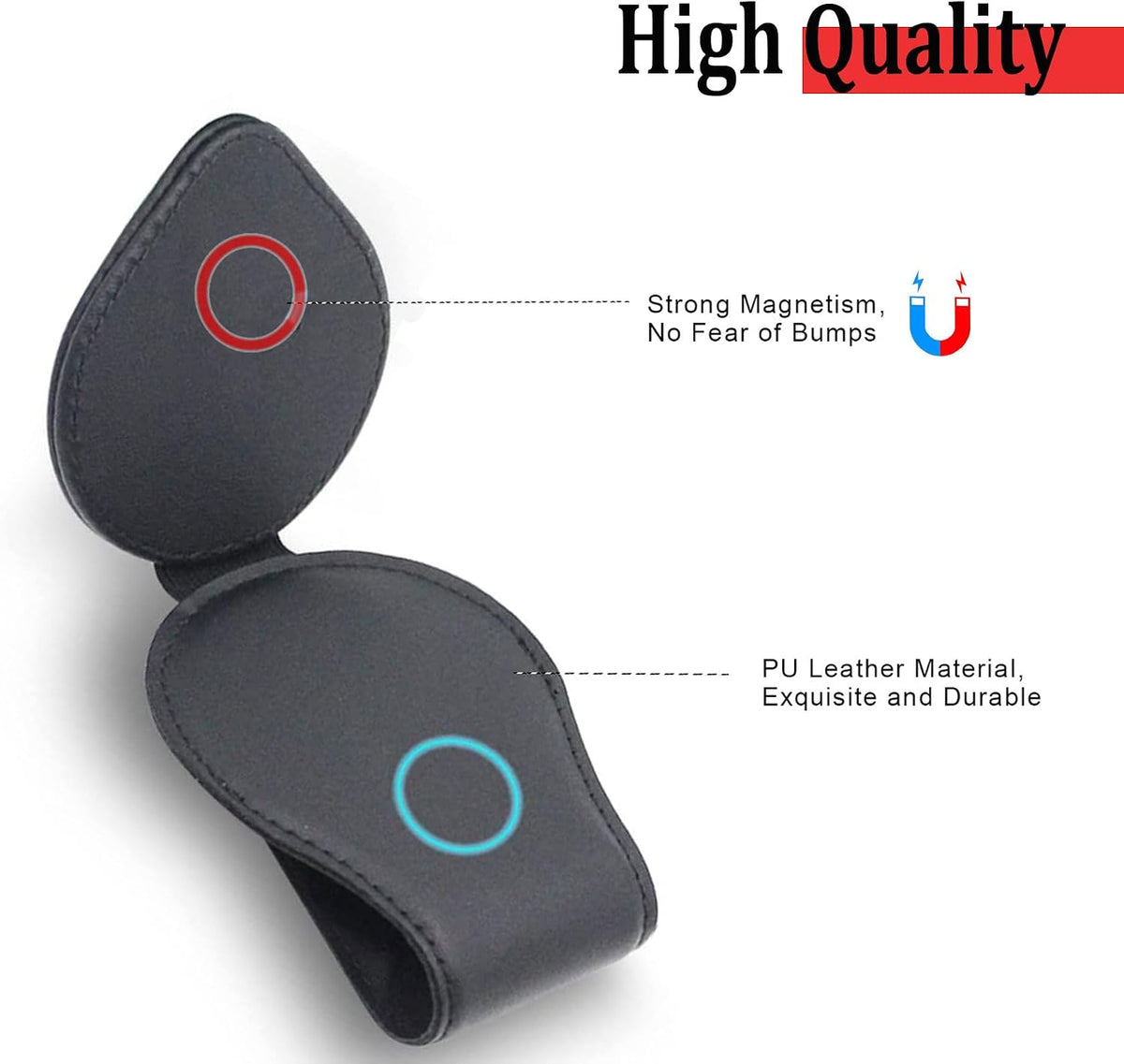 Sunglasses Holders for Car Visor Compatible with Dodge Charger Challenger Durango Car Accessories Magnetic Leather Glasses Eyeglass Clip Car Visor Accessories (//)