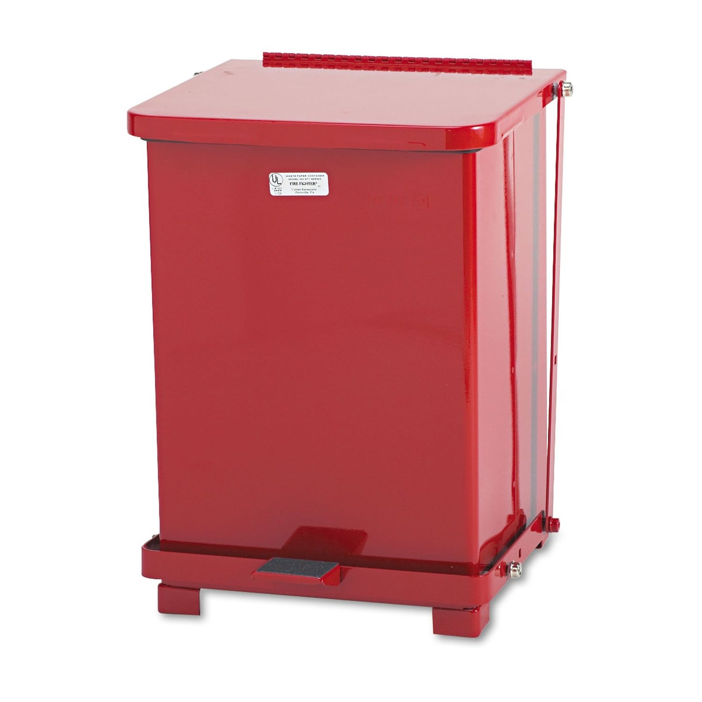 Rubbermaid Commercial Products Defenders Biohazard Steel Trash Can, Step-On, 6.5 GAL, Stainless Steel, Hospital/Doctor's Office/Healthcare Facilities
