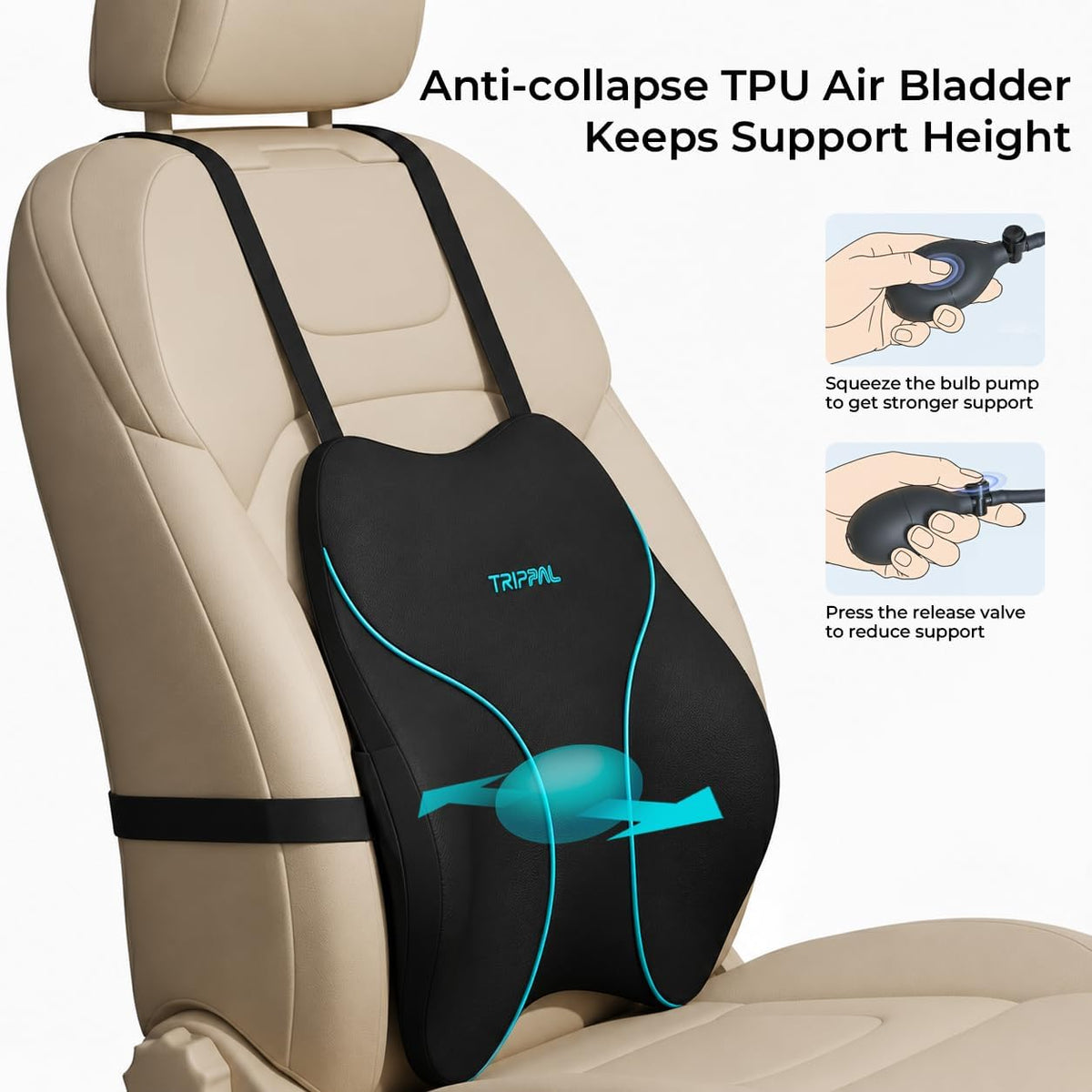 Lumbar Support Pillow for Car: Keeps Back Aligned on Long Drives