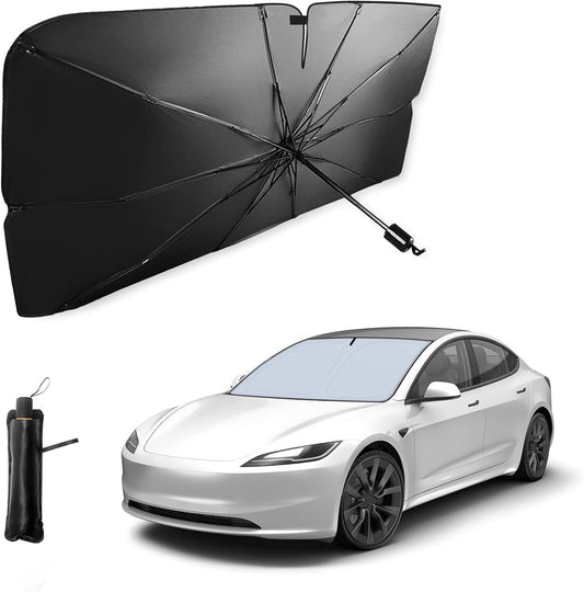 Car Windshield Sun Shade, Foldable Umbrella Sunshade(55 * 31 Inches)