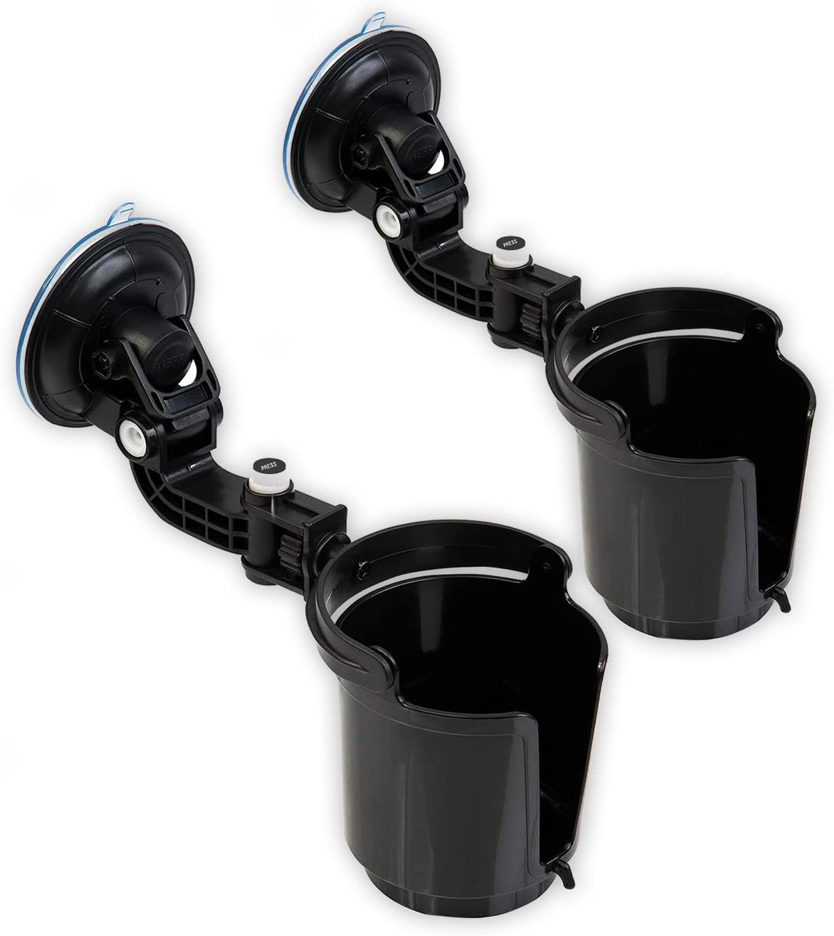 VaygWay Recessed Folding Cup Drink Holder- Premium Quality Folding Console Bottle Car Can Holder- Black Vehicle Adjustable Drink Cup Holder (Black 1 Pack)