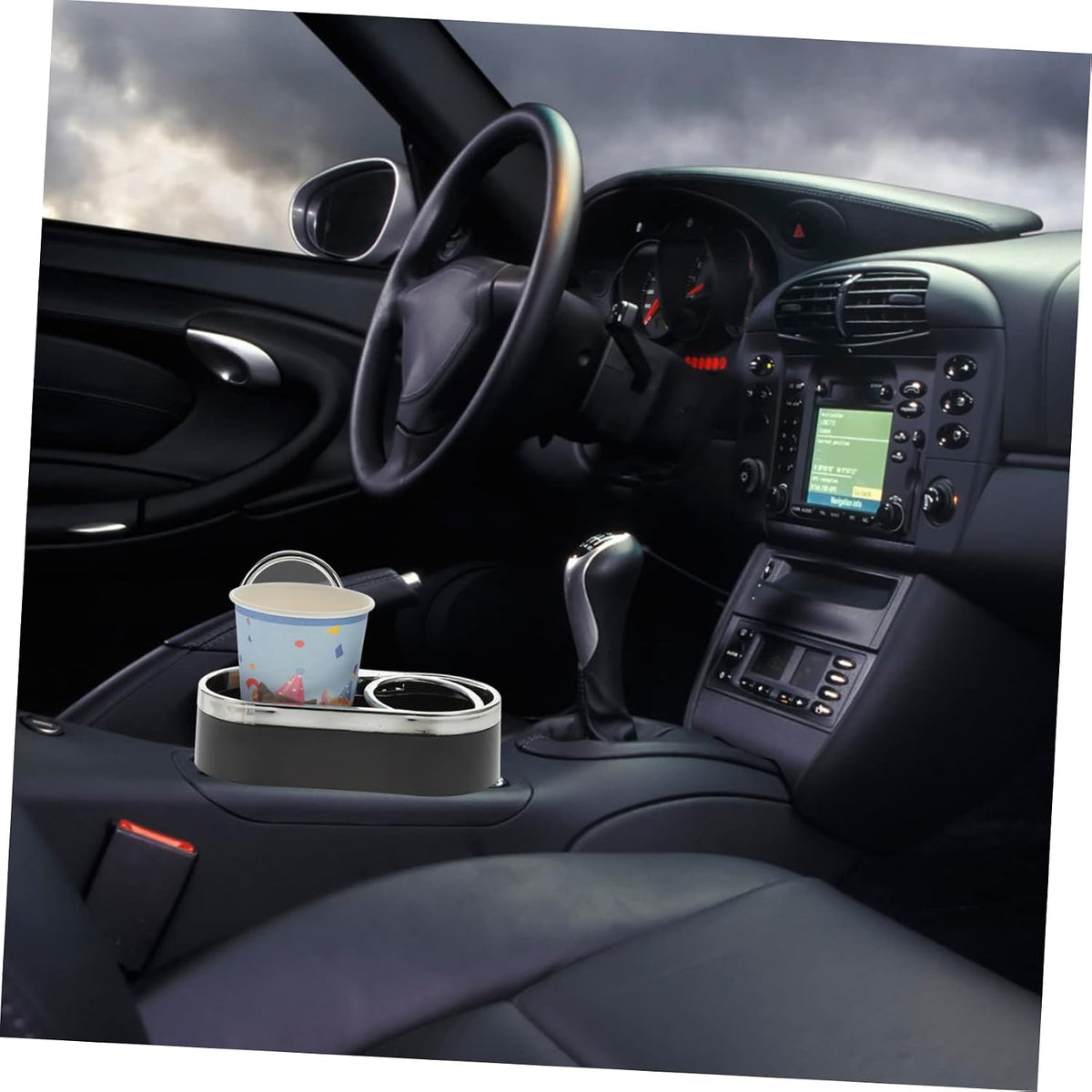SUPVOX Car Double Cup Holder Multi-Function Water Drink Rack for Vehicle Air Vent Fits Canned Drink Bottles Anti-Slip Design 6.37 X 3.14 X 1.73 in 1 Pack
