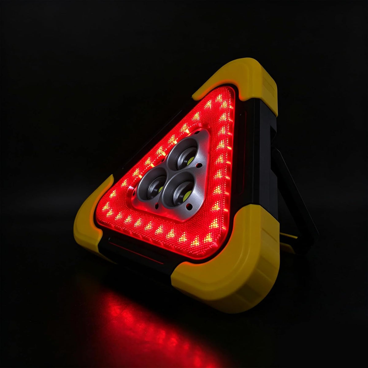 LED Warning Triangle Roadside Emergency Light with Metal Legs