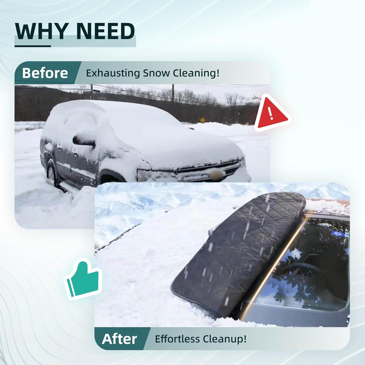 Car Windshield Cover Compatible with Toyota Camry 2025-2016 Custom Fit LE XSE XLE Hybrid SE Sedan New Upgraded Magnetic Windproof Sunshade Cover 4-Layer Protection Ice, UV,Frost Wiper &amp; Mirror Covers