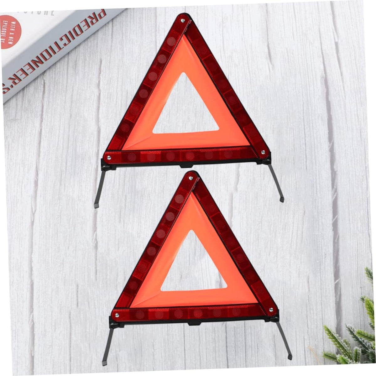 Roadside Hazard Warning Sign Kit 2pcs Triangle Warning Sign Led Triangle for Cars