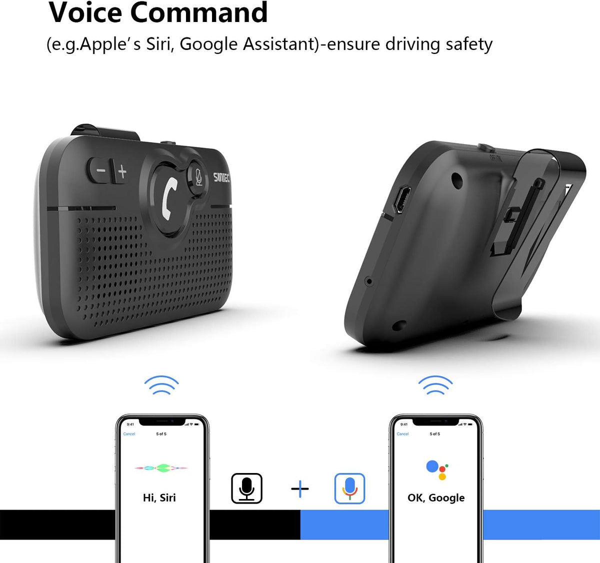 Handsfree Bluetooth Car Kit for Cell Phone,Wireless Speaker for Car