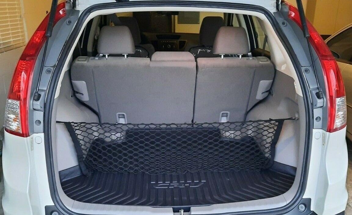 Rear Trunk Organizer Cargo Net for Honda CR-V 2012-2016 – Envelope Style Cargo Net for SUV - Premium Mesh Elastic Car Trunk Organizer Vehicle Carrier Storage-Compatible with CR-V