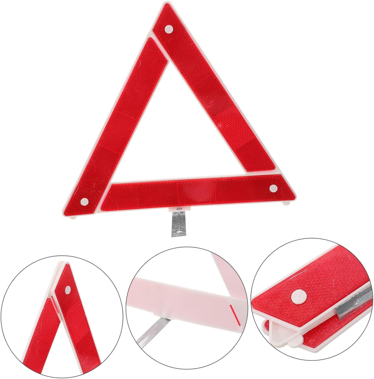 Gatuida 5pcs Safety Sign Reflective Triangle Road Warning Triangle Emergency Car Reflector Driveway Reflectors Dot Approved