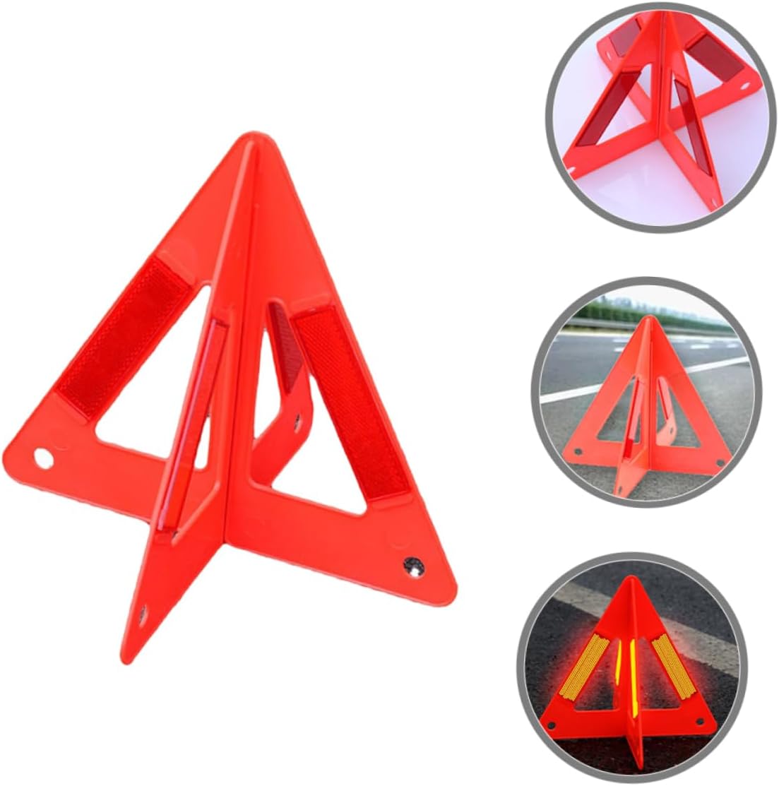3pcs Triangle Reflectors for Car Emergency Roadside Safety Warning