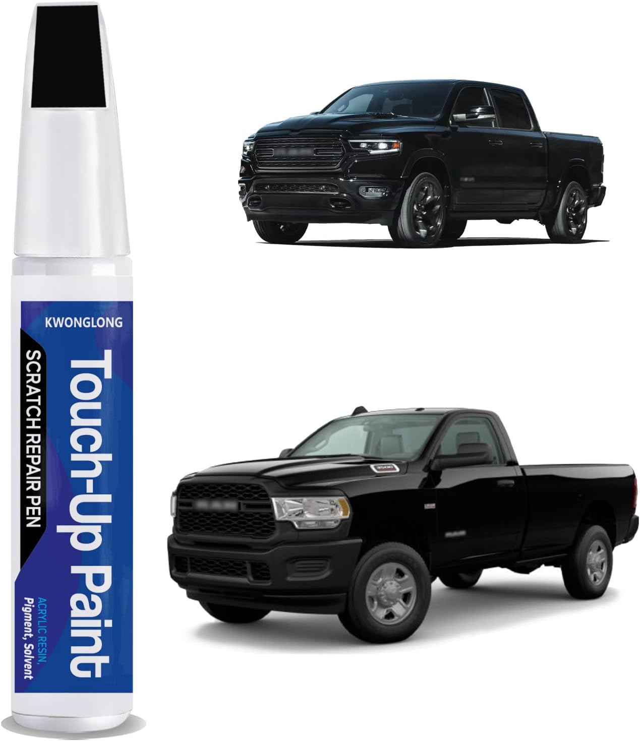 Black PX8 Touch Up Paint Compatible with RAM, 2-in-1 Car Paint Scratch Repair Pen, Quick & Easy Solution to Repair