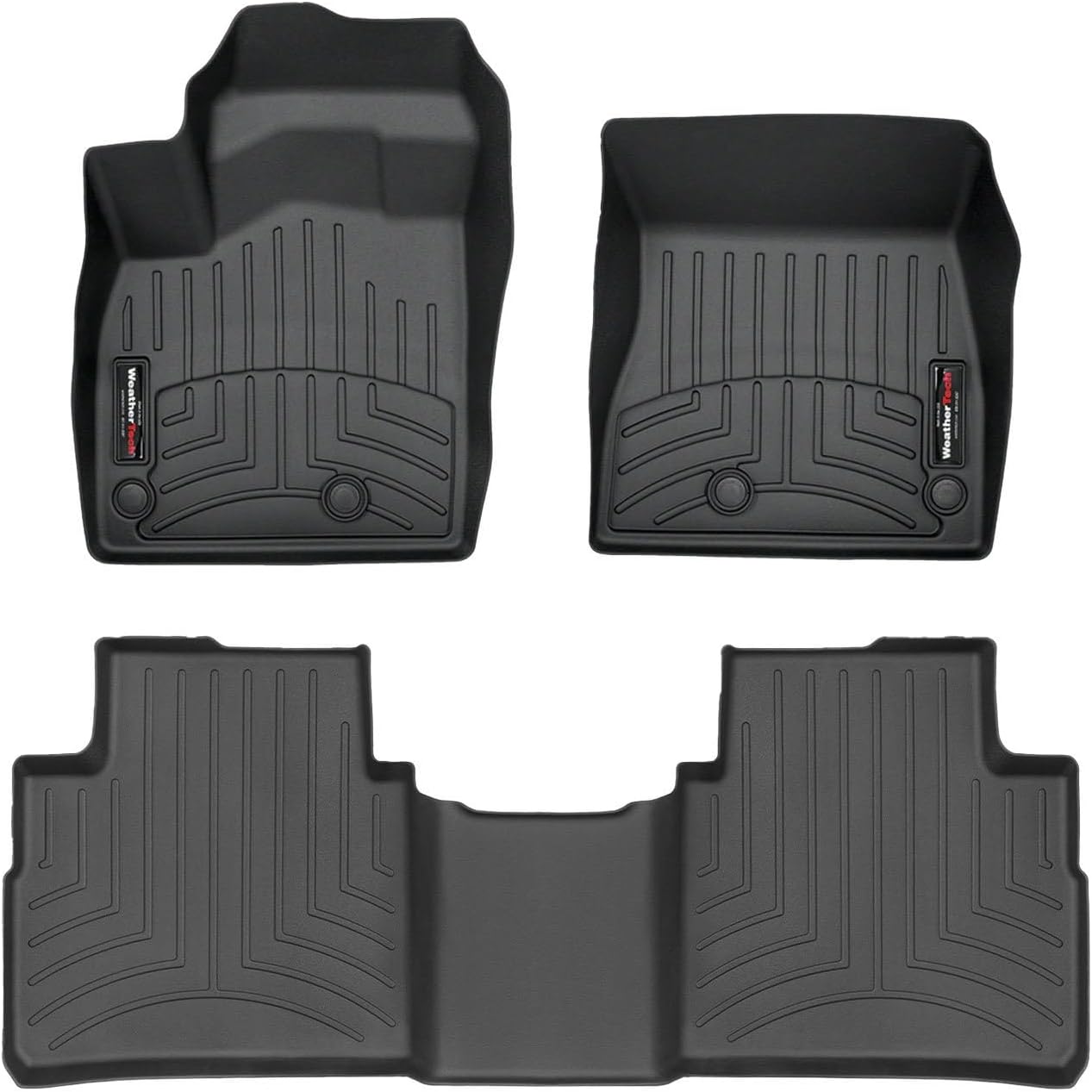 WeatherTech Custom Fit FloorLiners for Nissan Rogue - 1st & 2nd Row (4417701-4416442), Black