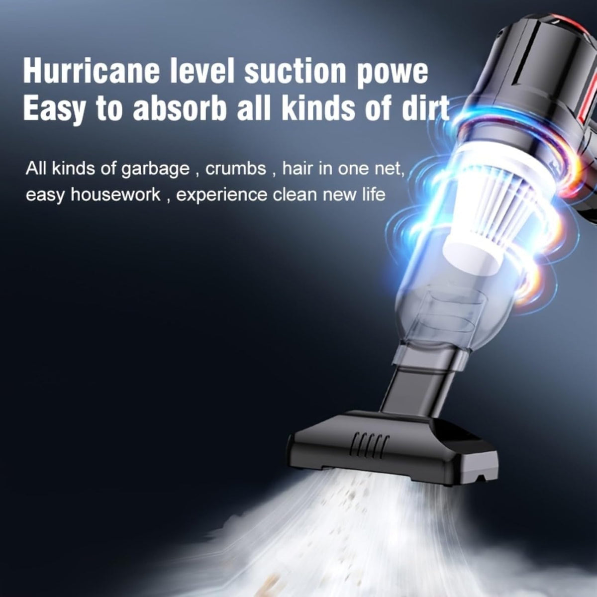 Car Vacuum Cleaner Wireless Car Handheld Portable Car Large Suction with Base Charging Mini Household Supplies (White)